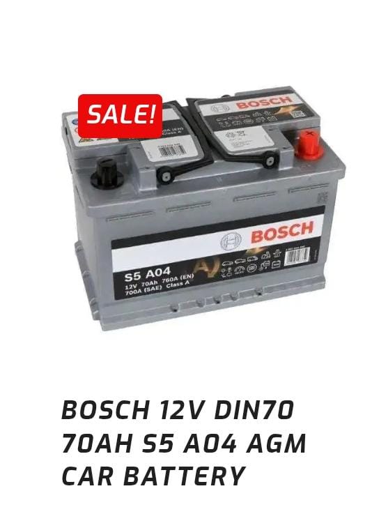 Bosch S5 A04 12V DIN70 70AH AGM Car Battery - AGM 70
