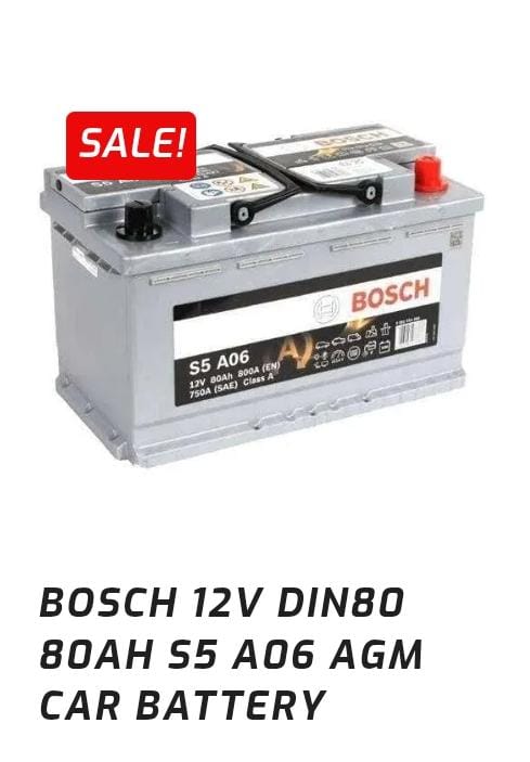 Bosch S5 A06 12V DIN80 80AH AGM Car Battery - AGM 80