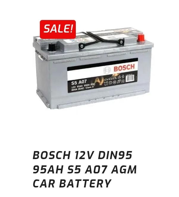 Bosch 12V DIN95 95AH S5 A07 AGM Car Battery - AGM 95