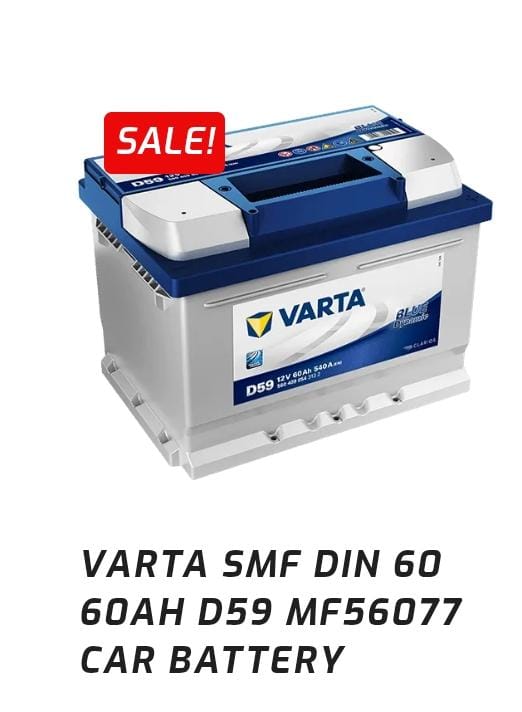 VARTA Blue Dynamic D59 SMF DIN60 12V 60AH Car Battery - Standard DIN 60