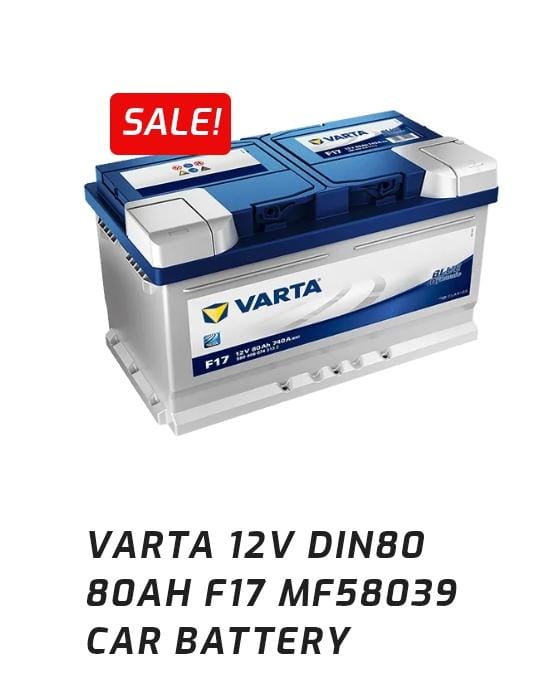 VARTA 12V DIN80 80AH F17 MF58039 Car Battery - Standard DIN 80