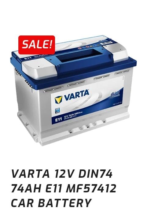 VARTA 12V DIN74 74AH E11 MF57412 Car Battery - Standard DIN 74